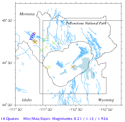 Yellowstone Quake Map