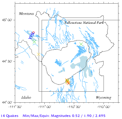 Yellowstone Quake Map