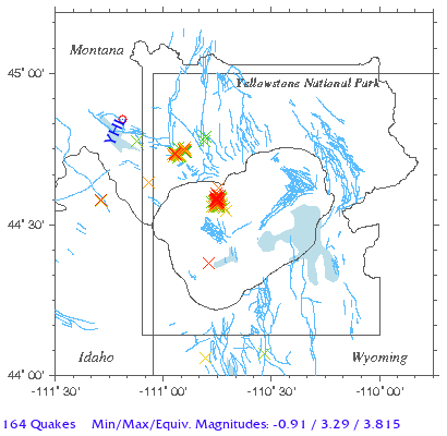 Yellowstone Quake Map