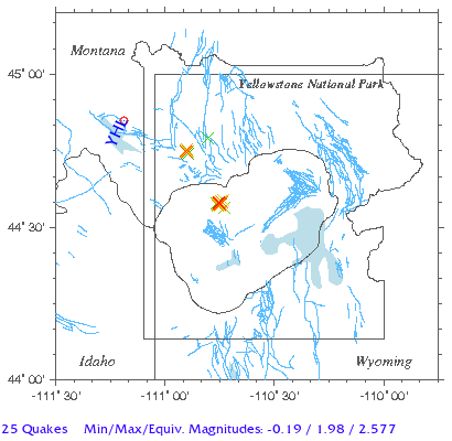 Yellowstone Quake Map