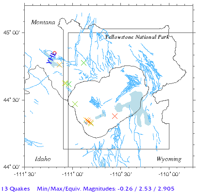 Yellowstone Quake Map