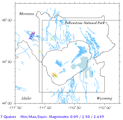 Yellowstone Quake Map