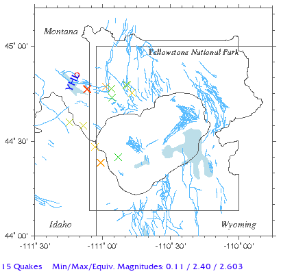 Yellowstone Quake Map