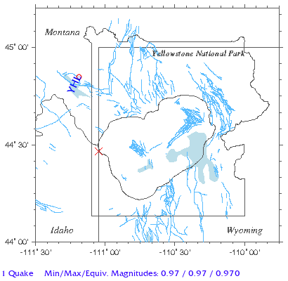 Yellowstone Quake Map