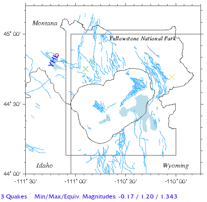 Yellowstone Quake Map