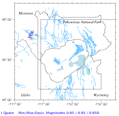 Yellowstone Quake Map