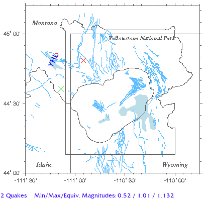 Yellowstone Quake Map