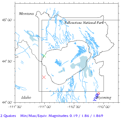 Yellowstone Quake Map