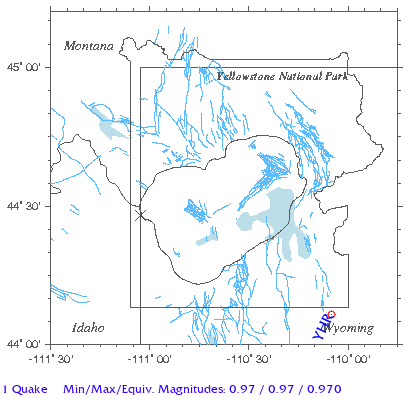 Yellowstone Quake Map