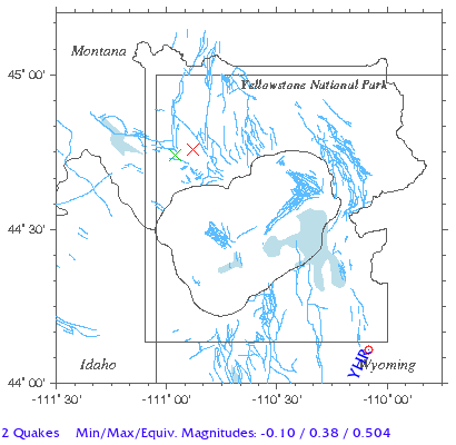 Yellowstone Quake Map