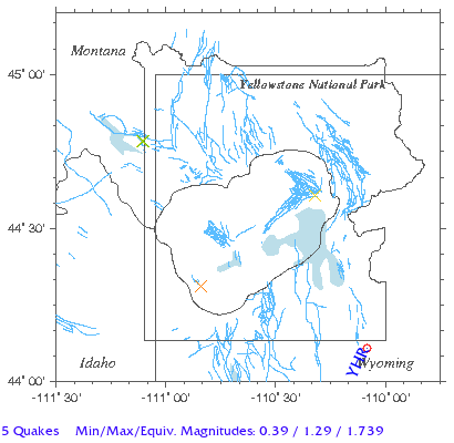 Yellowstone Quake Map