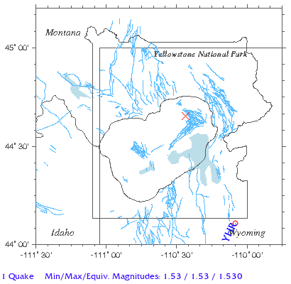 Yellowstone Quake Map