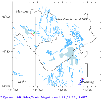 Yellowstone Quake Map