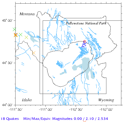 Yellowstone Quake Map