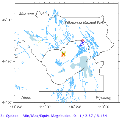 Yellowstone Quake Map