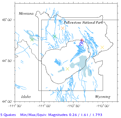 Yellowstone Quake Map