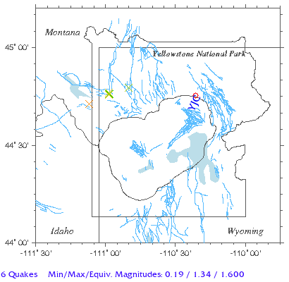 Yellowstone Quake Map