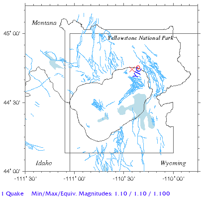 Yellowstone Quake Map