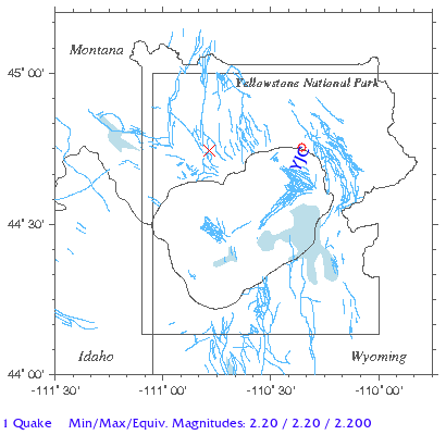 Yellowstone Quake Map