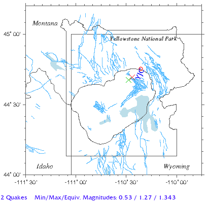 Yellowstone Quake Map