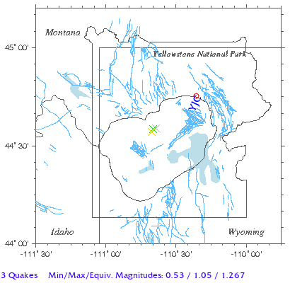 Yellowstone Quake Map