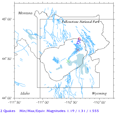 Yellowstone Quake Map