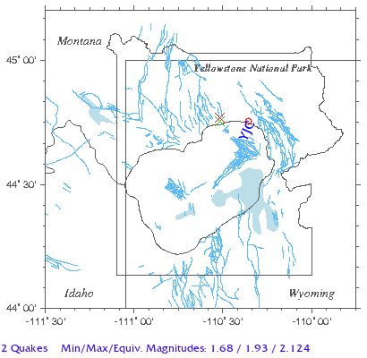 Yellowstone Quake Map