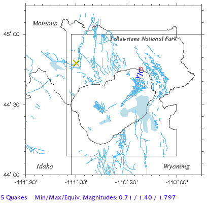 Yellowstone Quake Map