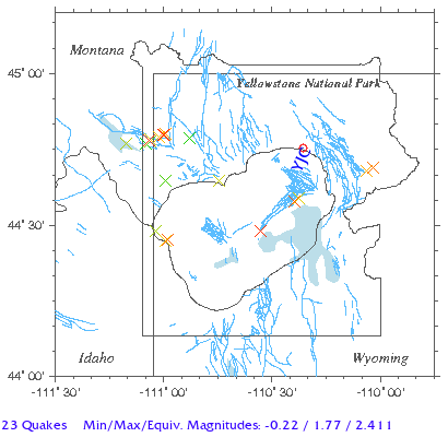 Yellowstone Quake Map