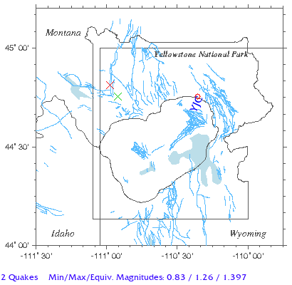 Yellowstone Quake Map