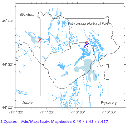 Yellowstone Quake Map