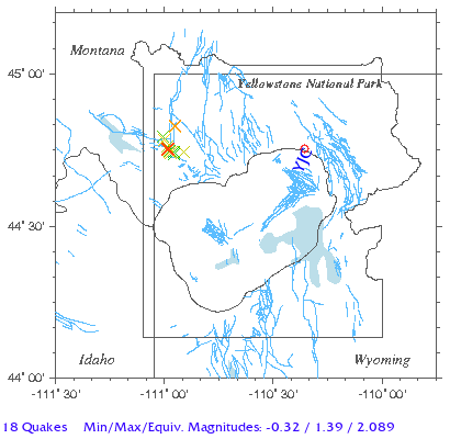 Yellowstone Quake Map