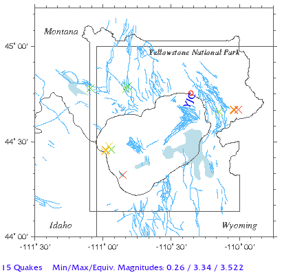 Yellowstone Quake Map