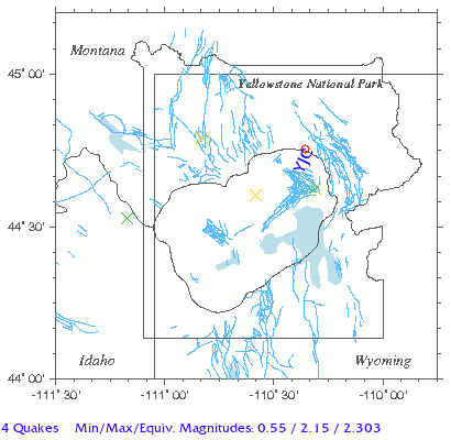 Yellowstone Quake Map