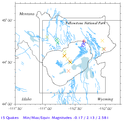 Yellowstone Quake Map