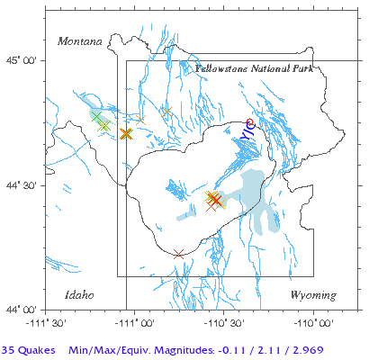 Yellowstone Quake Map