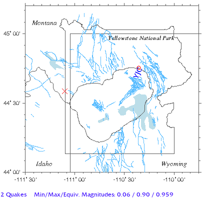 Yellowstone Quake Map