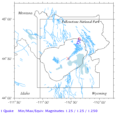 Yellowstone Quake Map