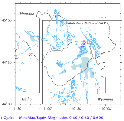 Yellowstone Quake Map