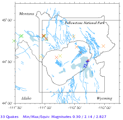 Yellowstone Quake Map