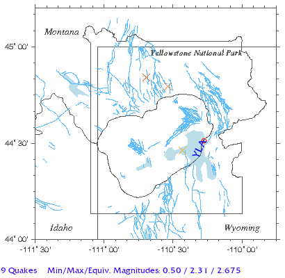 Yellowstone Quake Map