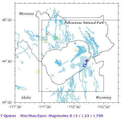 Yellowstone Quake Map