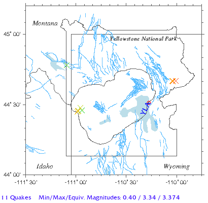 Yellowstone Quake Map