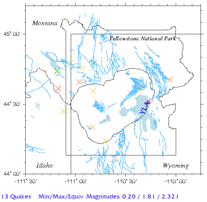 Yellowstone Quake Map