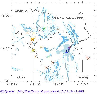 Yellowstone Quake Map