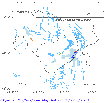 Yellowstone Quake Map