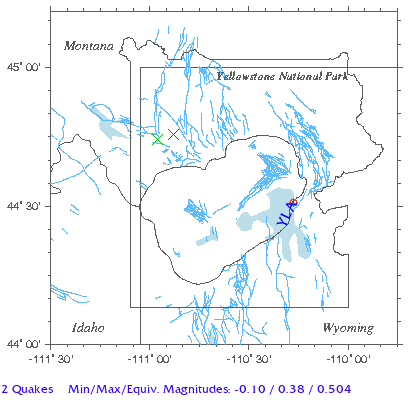 Yellowstone Quake Map