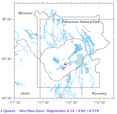 Yellowstone Quake Map