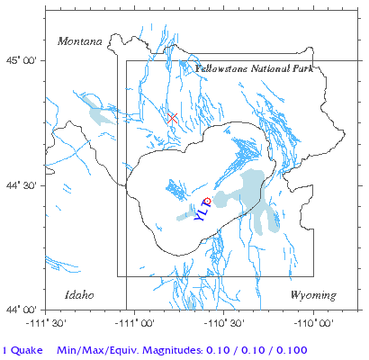 Yellowstone Quake Map