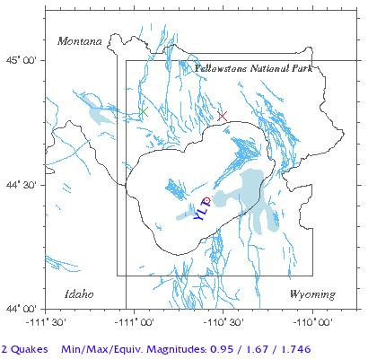 Yellowstone Quake Map